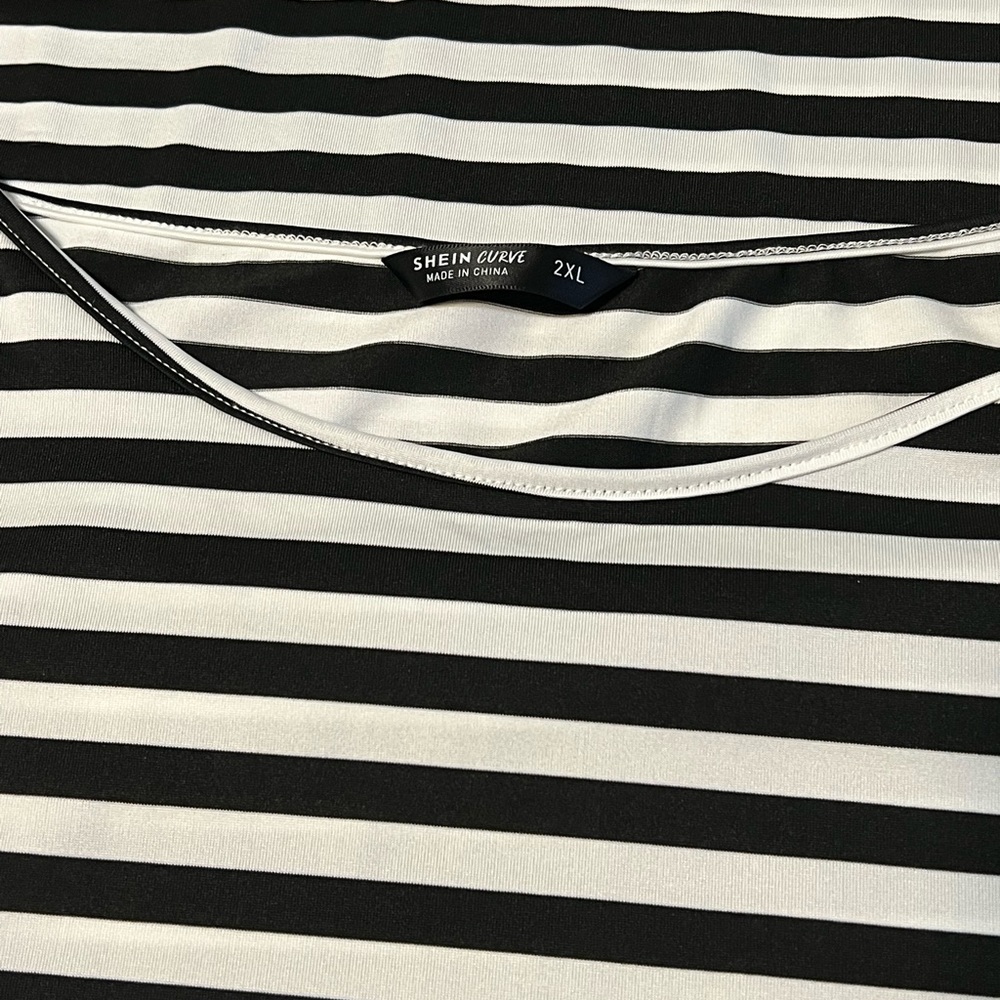 Summer dress, white and black